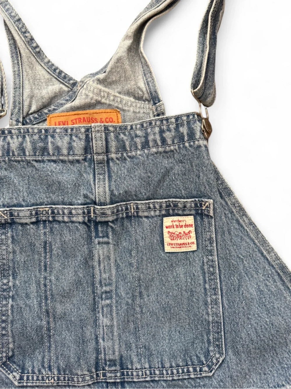 Levis LightWash Denim Overalls